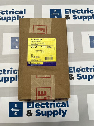 SQUARE D CIRCUIT BREAKER, EDB14020, 20A, 1P., NEW