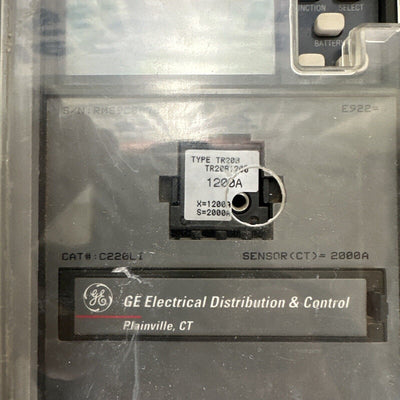 TP2020TTR GE PowerBreak Breaker 3P, 2000 Amp 1200A Trip - Tested/1Yr Warranty