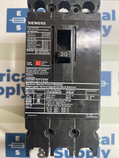 HHED63B0303 Pole 30 AMP Siemens