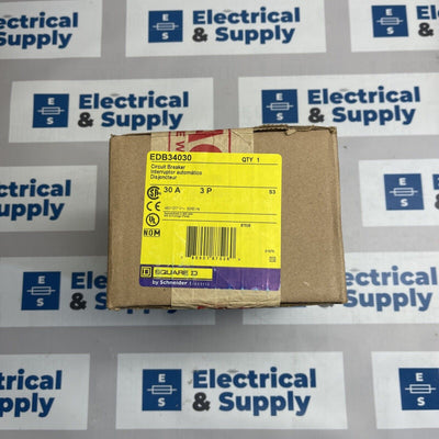 Square D EDB34030 3pole 30amp 480v circuit breaker type NF New box warranty!
