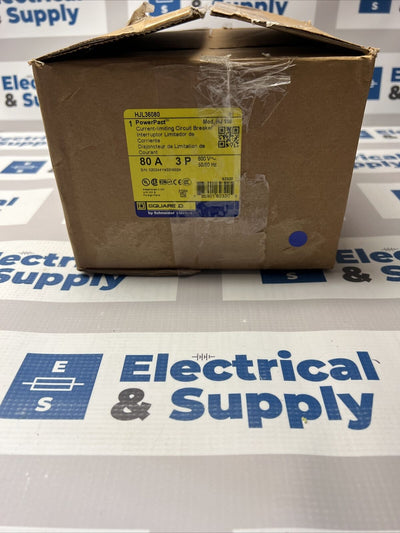 HJL36080 Square D 80 Amp 3 Pole 600V Circuit Breaker NEW!
