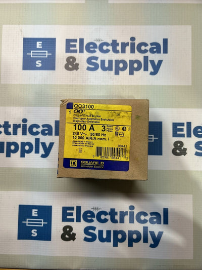 Square D QO3100 100 A Miniature Circuit Breaker New In Box
