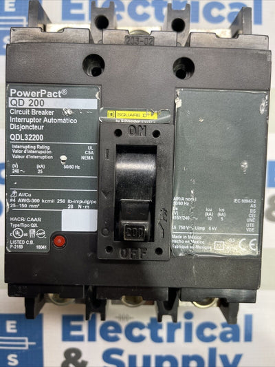 SQUARE D QDL32200 200 amp Circuit Breaker