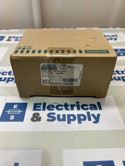 ED41B020 Siemens 1 Pole 20 Amp Box Of 3