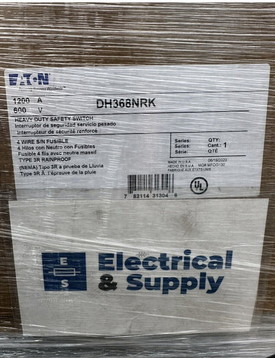 1200 Amp Nema 3R Outdoor 600V Fusible Disconnect 3PH 4W DH368NRK