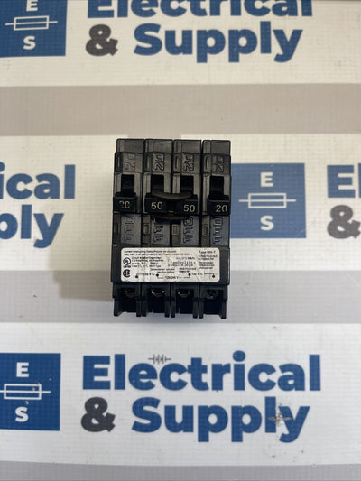 MP25020 Murray 20Amp 50Amp Circuit Breaker Quad  Type MH-T Minor Flaw