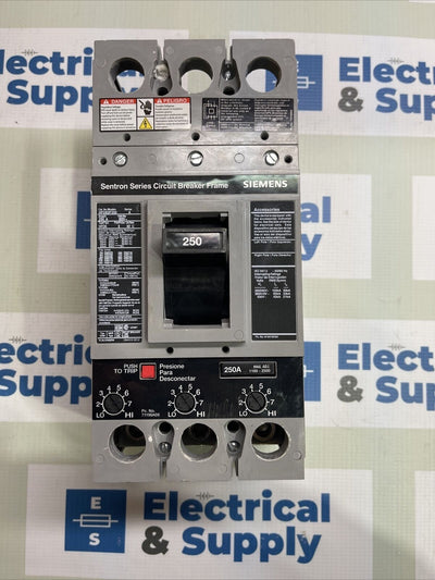 SIEMENS HFD63B250 Circuit Breaker, 250A 600V max 3P New Surplus