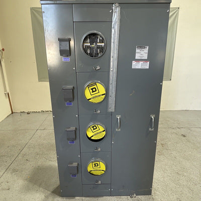 MPL64225 600 Amp METER-PAK 4 meter positions WITH 4) 200 Amp QBP22200TM BREAKERS