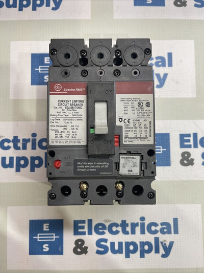 GE SELA36AT0030 Spectra Circuit Breaker 3 Pole 60 A New Pull Out 40A Trip