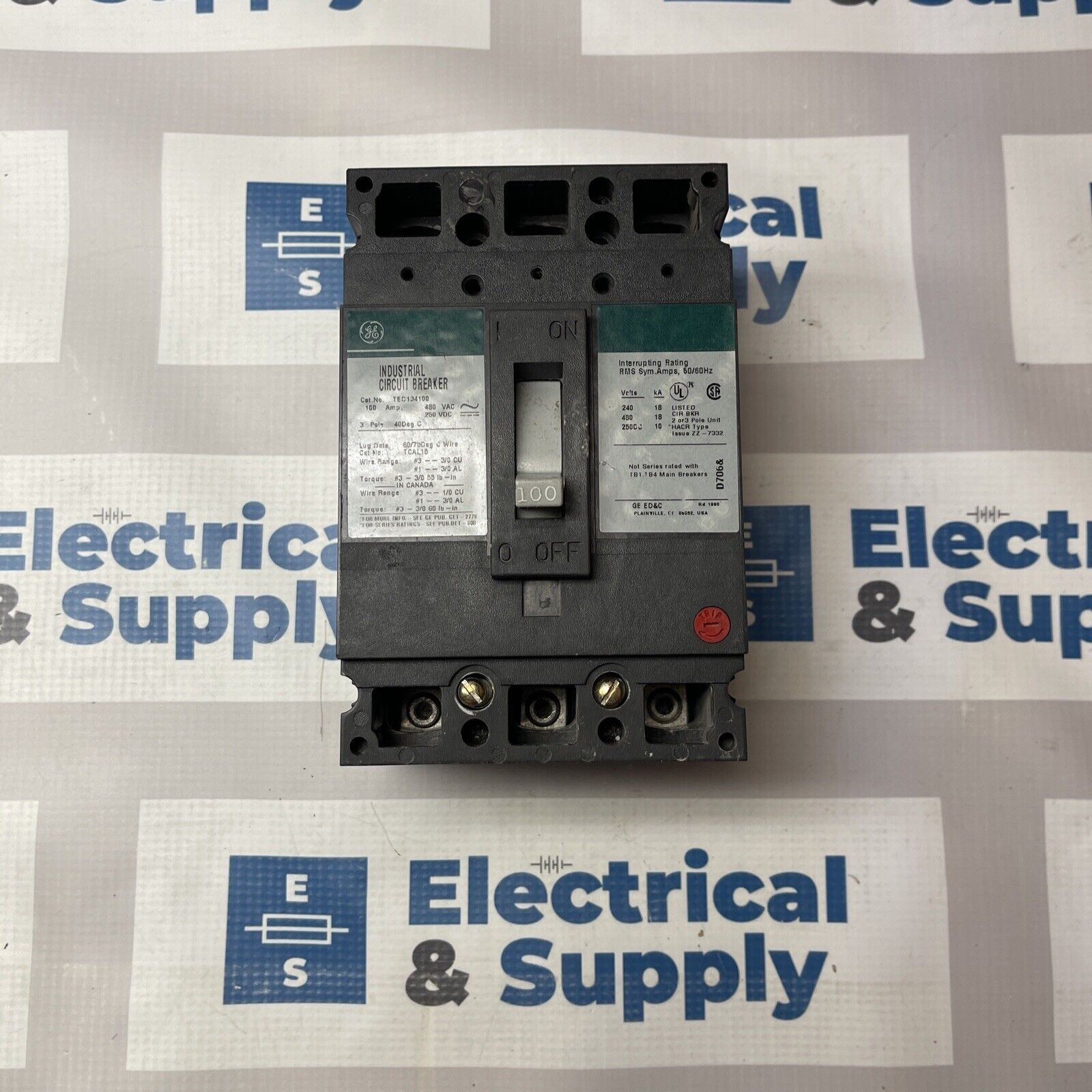 TED134100 Circuit Breaker 100A 3P 480V GE Electrical and Supply