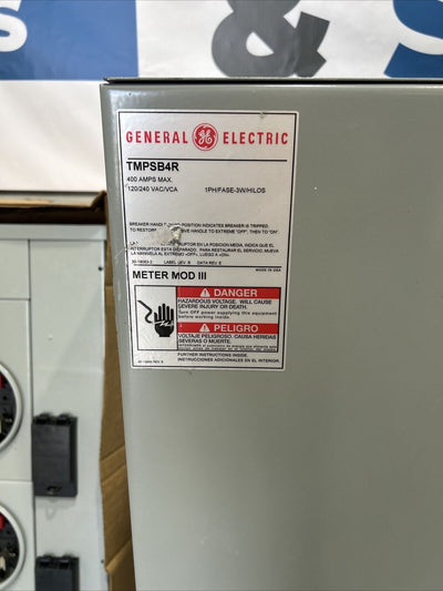GE 400 AmpMeter Mod 3 208y/120 6 Meter Stack New With Breakers TMPSb4R TMP8312R