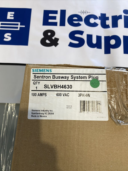 Sentron Bus Plug SLVBH4630 | Siemens | 100 Amp | 600 Volts | 3PH 4W | Sentron Busway Sy ...