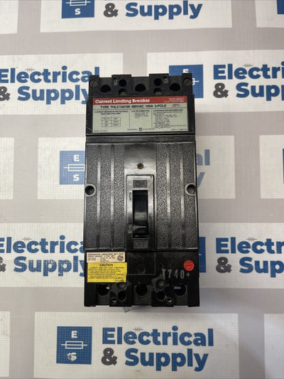 GENERAL ELECTRIC 100 AMP CIRCUIT BREAKER 3 POLE 480 VAC THLC134100