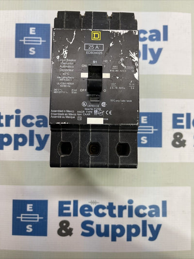 EDB34025 Bolt-On Circuit Breaker 25A 480V 3P 3PH EDB 25 AMP 480 Volt