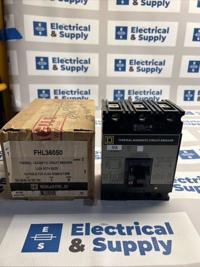 FHL36050 Square D 3 Pole Molded Case Circuit Breaker 50A
