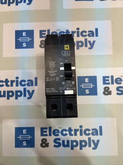 Square D EGB24025 25 amp 480 volt Bolt on 2 pole 35kA Circuit Breaker -TESTED