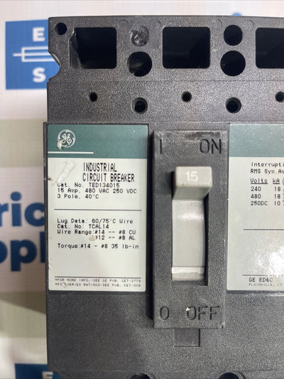 TED134015GR 3-Pole 15A Industrial Circuit Breakers
