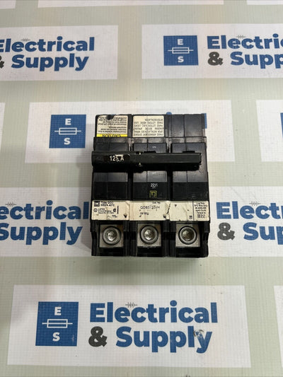 QOB3125VH 125 Amp 3 Pole 240V Circuit Breaker Square D Minor Chips