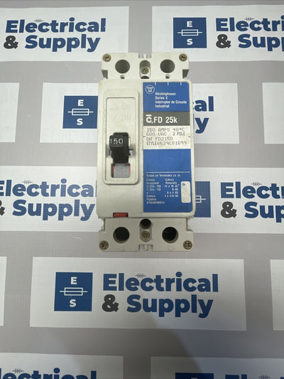 FD2150 Westinghouse Series C FD 25k 150 Amp 2pole 600 Vac