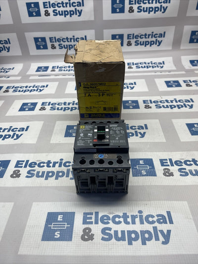 GJL36007M02 SQUARE D 3 POLE 600Y/347V 7AMP CIRCUIT BREAKER NEW
