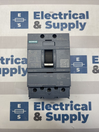 3VA4160-4ED34-0AA0 3 POLE 60 AMP Siemens 3VA4 New Surplus