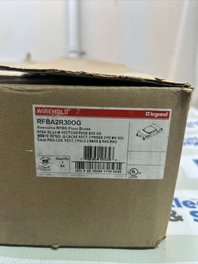 RFBA2R30OG RFBA Legrand Wiremold 2-G 3" RECTANGULAR COVER FLOOR Box