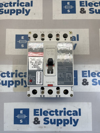 HMCP100R3C EATON 3P 100A 600V MOTOR CIRCUIT PROTECTOR NEW Surplus Minor Flaws