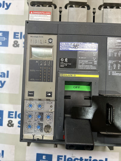 PLM34120U44ALUYP PL1200 1200 Amp 3 Pole W Micrologic 6.0A Surplus