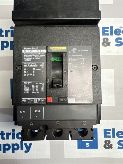 Square D HJA36080 3p 80a 600v Circuit Breaker NEW 1yr Warranty