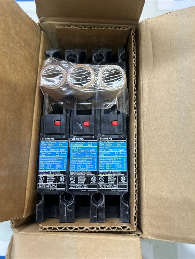 ED41B020 Siemens 1 Pole 20 Amp Box Of 3