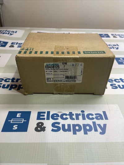 ED43B125 Siemens CIRCUIT BREAKER 480V, 125A