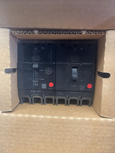 TEY315 GE Circuit Breakers 14kA@480V GE TEY Q Line 15 Amp New box of 2