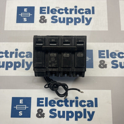 THQB32035ST1 GENERAL ELECTRIC 3 POLE 35A 240V CIRCUIT BREAKER W/ SHUNT TRIP