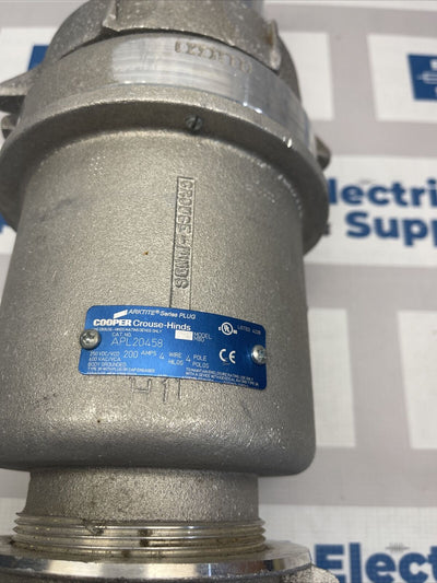 APL20458 cooper crouse-hinds arktite series plug 200 amp 4 wire 4 pole