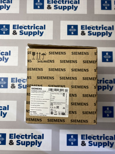 SIEMENS 3VA6225-7JQ31-2AA0 3 Pole 250 Amp Circuit Breaker 3va6 New In Box WRNTY