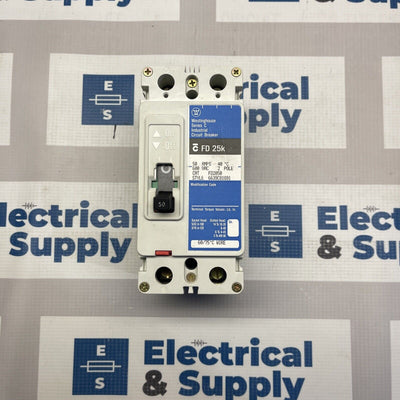 Cutler Hammer FD2050 2 pole 50 Amp 600 Volt 25K Circuit Breaker New Pullout
