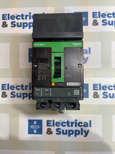 HLA36100RP - Square D 100 Amp 3 Pole 600 Volt, PowerPact Circuit Breaker tested