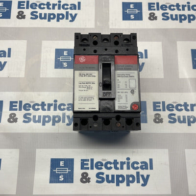 TEL136100WL GENERAL ELECTRIC 3 POLE CIRCUIT BREAKER 100A 600V Minor Flaws* WRNTY