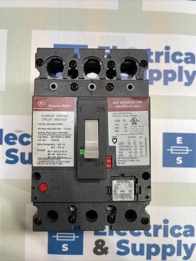 SELA36AT0060 General Electric 600V Spectra WRNTY 3P 60A