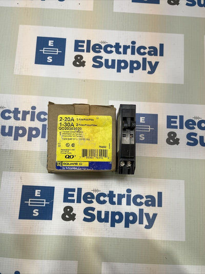 1- SQUARE D QO20303020 Tandem 20a/30a Breaker 120/240