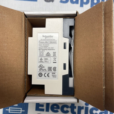 NEW Schneider Electric ABL7RM24025 Regulated Power Supply 100-240VAC, 24VDC 2.5A