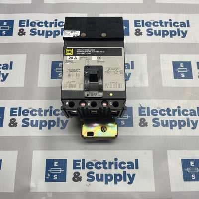 FA36020 Square D Type FA Circuit Breaker 3 Pole 20 Amp 600V NEW SURPLUS