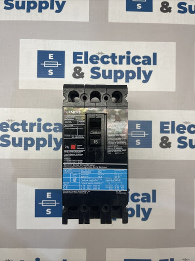 Siemens ED63B015 3pole 15amp 600v circuit breaker ED type Warranty! New Surplus