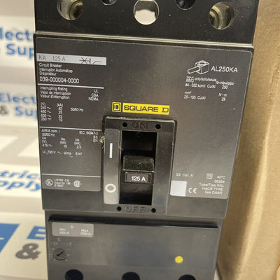 KAL26125 NEW IN BOX SQUARE D 2 POLE 125AMP CIRCUIT BREAKER