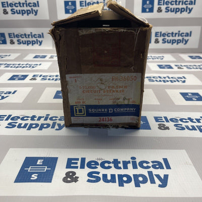 FH36050 I-Line Style Plug-In Circuit Breaker 50A 600V FH I-Line New