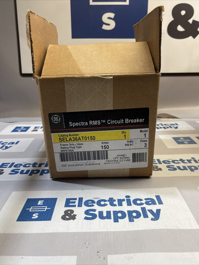 General Electric | SELA36AT0150 | 150 Amp | 600 Volt | 3 Pole | New Circuit Breaker with 150 Trip | Warranty