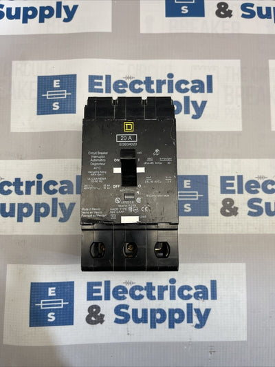 Square D | EGB34020 | 20 Amp | 480 Volt | 3 Pole | Circuit Breaker