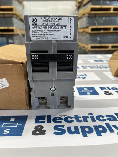 Connecticut Electric | UBITBFP2002 | 200 Amp | 120/240 Volt | 2 Pole | New Circuit Breaker
