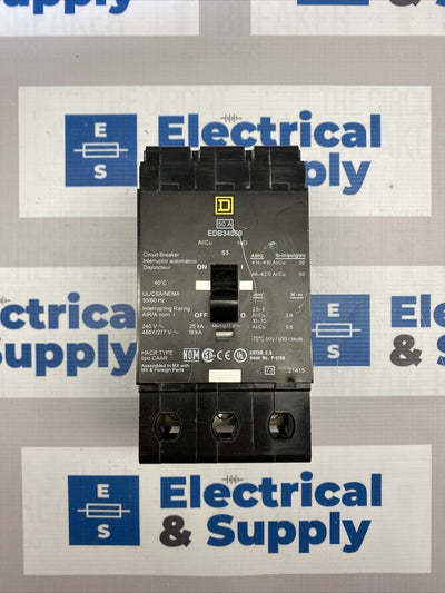 Square D | EDB34050 | 50 Amp | 480 Volt | 3 Pole | Circuit Breaker