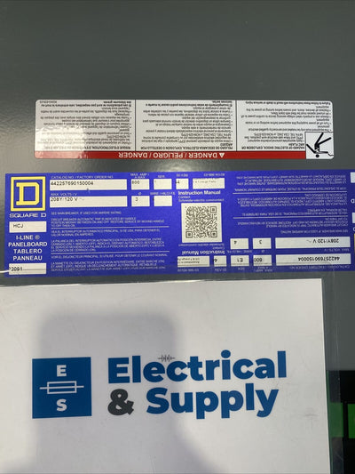 Square D | HCJ3248WP | 800 Amp | 208Y/120V | 3 Pole | 4W | Nema 3R | I-Line Panel Main Lug Interior and Enclosure and Circuit Breakers